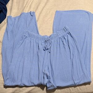 Aerie Blue and White Striped Lounge Pants